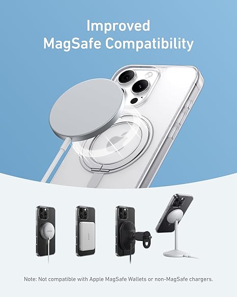 ANKER IPHONE 16 PRO MAX MAGNETIC WITH RING STAND CASE CLEAR A90H1H0C thumbnail 2