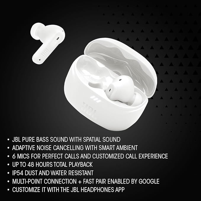 JBL Tune Beam 2 True Wireless Earbuds - Noise Cancelling, Powerful Sound, Comfortable Fit thumbnail 18
