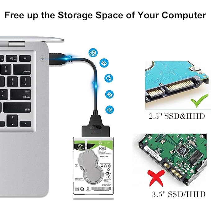S-TEK USB 3.0 TO SATA CONVERTER CABLE thumbnail 5