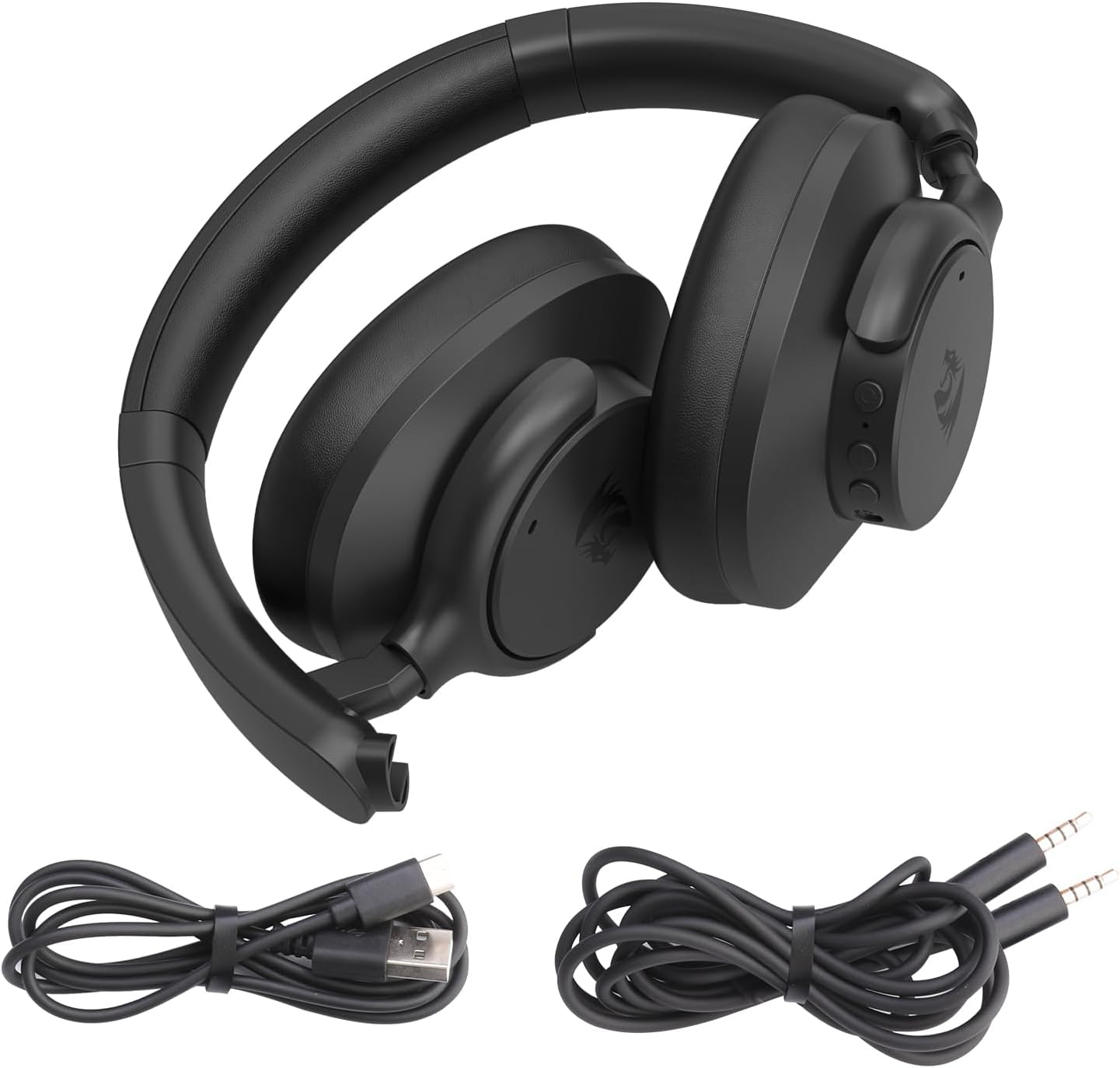 REDRAGON VIBECORE WIRED/WIRELESS GAMING HEADSET BLACK H610 thumbnail 8
