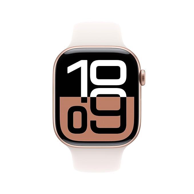 APPLE WATCH SERIES 10 46MM GPS ROSE GOLD ALUMINIUM SPORT BAND M/L MWWU3 thumbnail 2