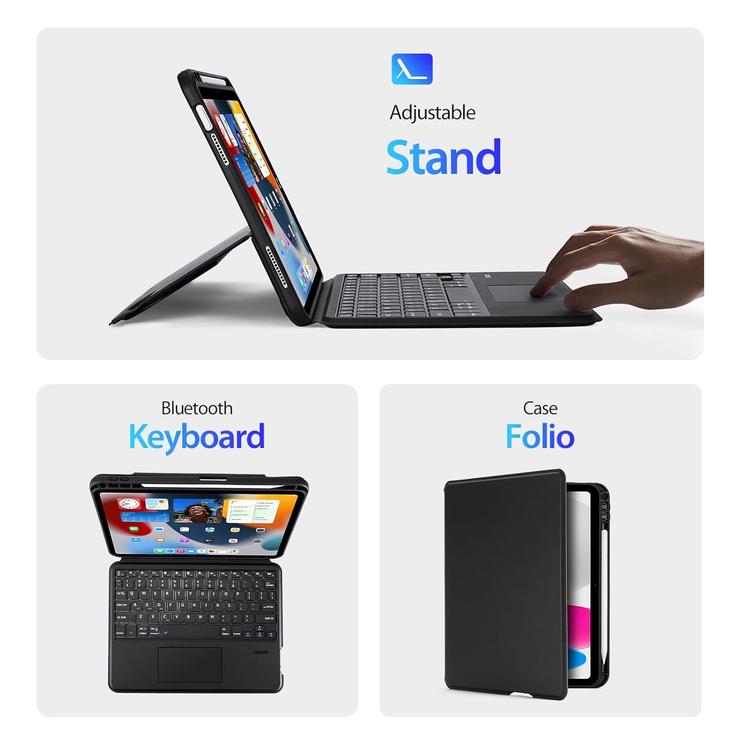 DUX DUSIC TK SERIES IPAD 10 (2022) KEYBOARD BLACK DKB004 thumbnail 6