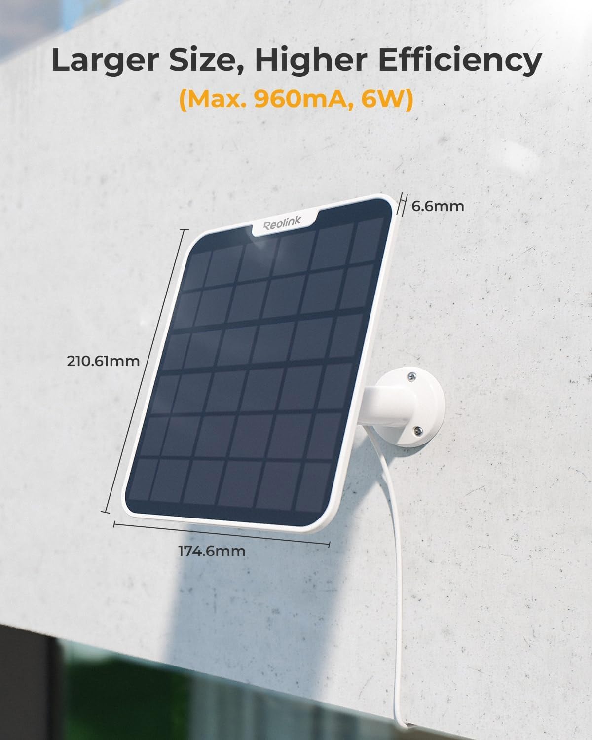 REOLINK 6W POWER OUTPUT SOLAR PANEL FOR BATTERY CAMERA REOLINK SOLAR PANEL 2 thumbnail 3