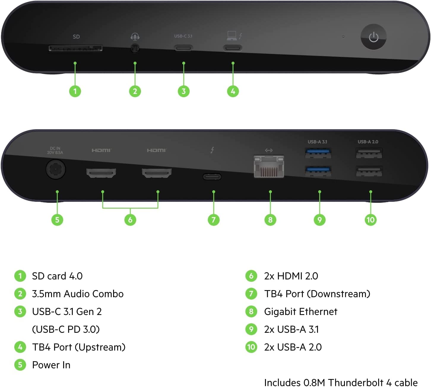 BELKIN CONNECT 12 IN 1 PRO THUNDERBOLT 4 DOCK INC006VFSGY thumbnail 3