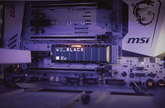 WD INTERNAL GAME DRIVE HEATSINK 1TB SSD GEN4 7300MB/S NVME BLACK SN850X thumbnail 4