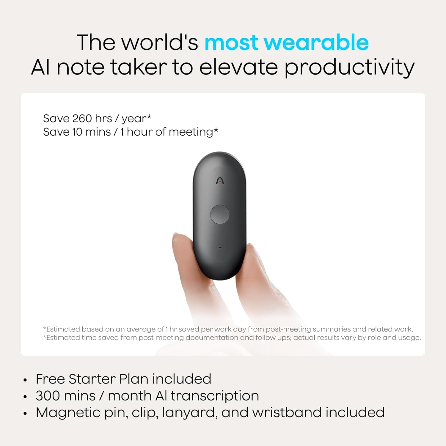 PLAUD NOTE PIN S AI NOTE TRACKER 64GB BLACK PN0210 thumbnail 3