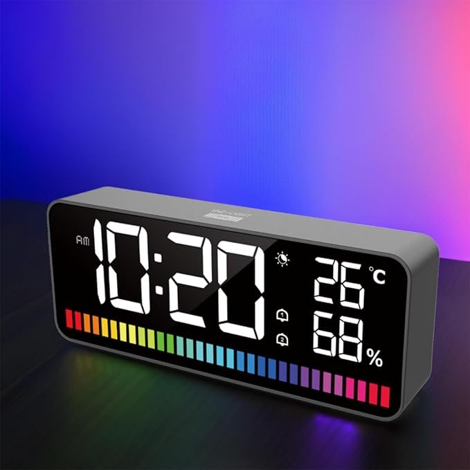 LED Alarm Clock 8002-A - Sleek Design with Bright Digital Display thumbnail 5