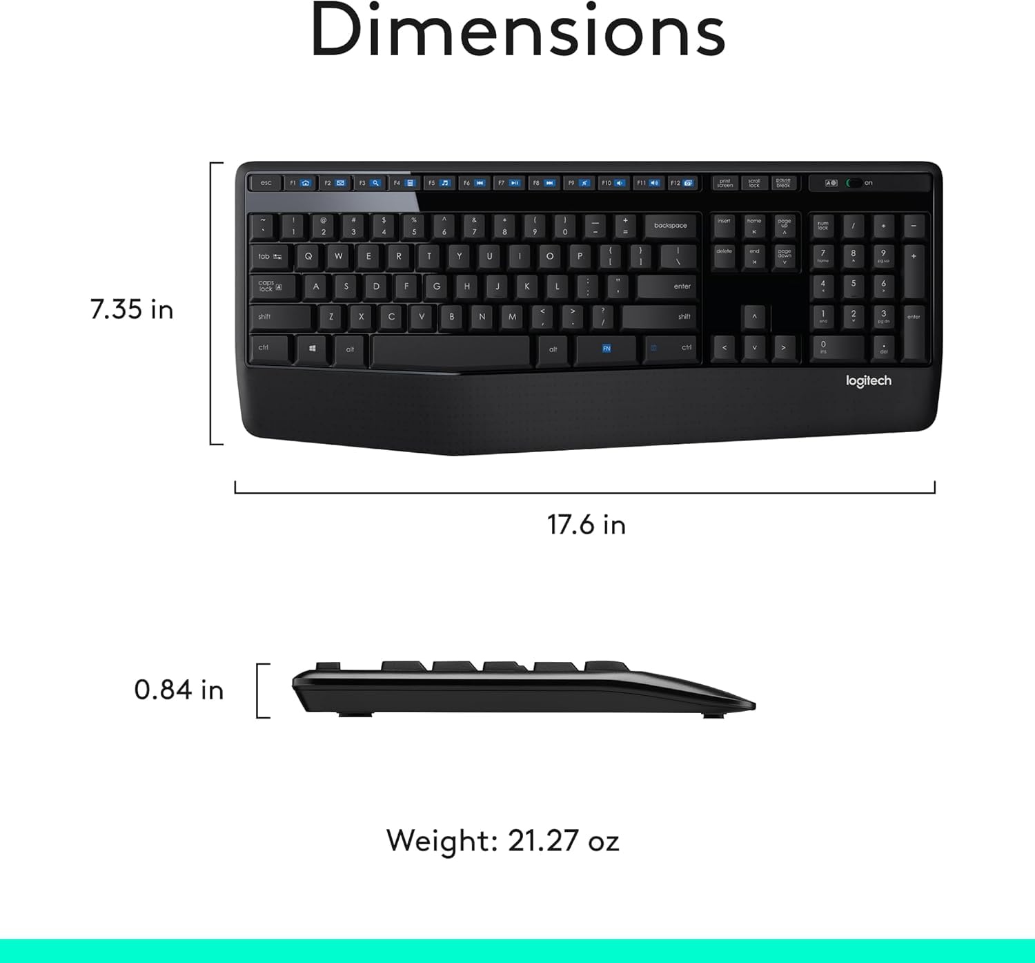 LOGITECH WIRELESS COMBO COMFORT KEYBOARD MK345 920-010068 thumbnail 5