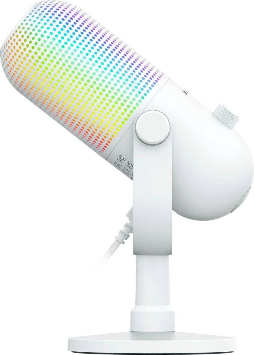 Razer Seiren V3 Chroma Condenser Microphone (Quartz White, RZ19-05060200-R3M1) - Studio-Quality Audio with RGB Lighting thumbnail 3