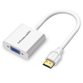 MINDPURE HDMI TO VGA CONVERTER WITH AUDIO WITH POWER SUPPLY WHITE LX10215