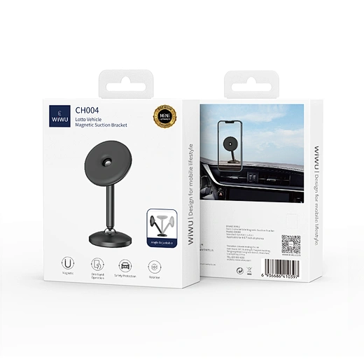 WIWU LOTTO VEHICLE MAGNETIC SUCTION BRACKET ANGEL ADJUSTABLE BLACK CH004 thumbnail 4
