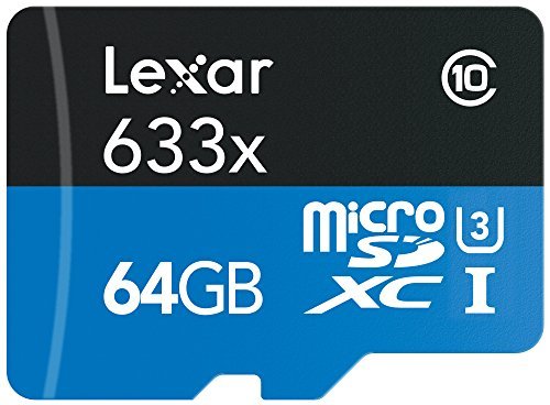 LEXAR HIGH PERFORMANCE 633X MICROSDXC UHS-I 64GB SPED UP TO 100 MB/S CARD LMS0633064G-BNNNG