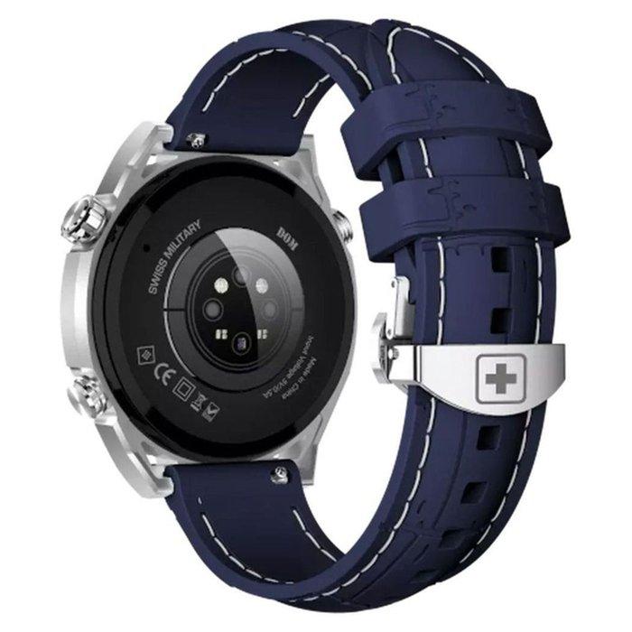 SWISS MILITARY DOM 3 WATCH WITH SILICONE STRAP BLUE SM-W-DOM3-SIF-BLUSIST-2PRESTP thumbnail 4