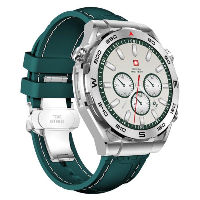 SWISS MILITARY DOM 3 WATCH WITH SILICONE STRAP GREEN SM-W-DOM3-SIF-GRNSIST-2PRESTP thumbnail 4
