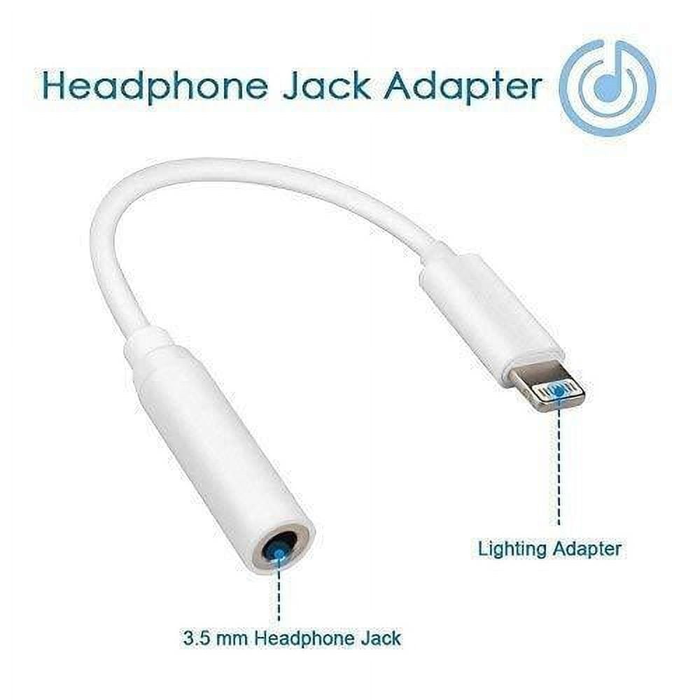 YESIDO LIGHTNING TO 3.5MM FEMALE AUX AUDIO CABLE 30CM WHITE YAU44 thumbnail 4