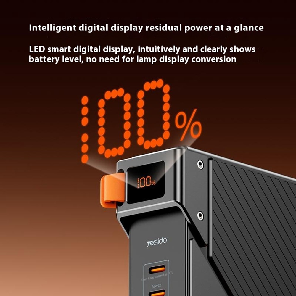 YESIDO 20000MAH POWER BANK 65W FAST CHARGING PORTABLE CHARGER WITH LANYARD YP76 thumbnail 4