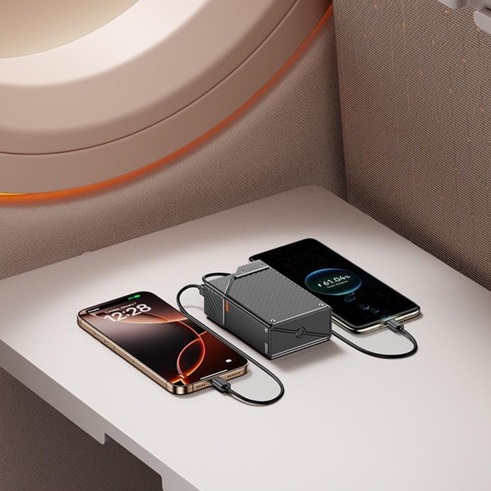YESIDO 20000MAH POWER BANK 65W FAST CHARGING PORTABLE CHARGER WITH LANYARD YP76 thumbnail 9