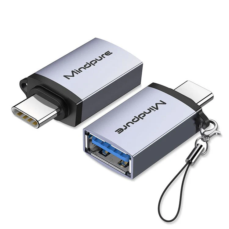 MINDPURE TYPE-C MALE TO USB 3.2 GEN 2 ADAPTER GRAY LX10659