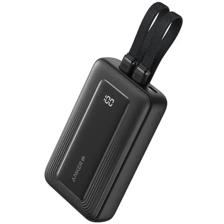 Anker Zolo 10000mAh Power Bank 30W Built-in Type-C and Lightning Cable Black A1680H11