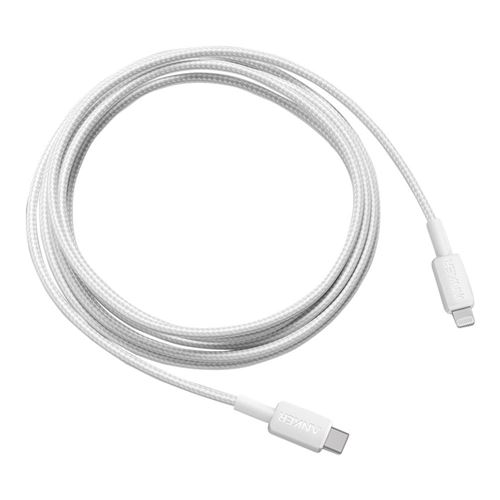 ANKER 322 USB C TO LIGHTNING CABLE BRAIDED 10FT WHITE A81B7H21 thumbnail 4