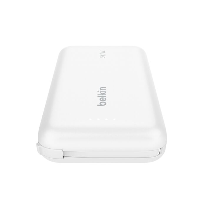 BELKIN BOOST CHARGE POWER BANK 10K WITH INTEGRATED CABLE 20W WHITE BPB021HQWH thumbnail 4