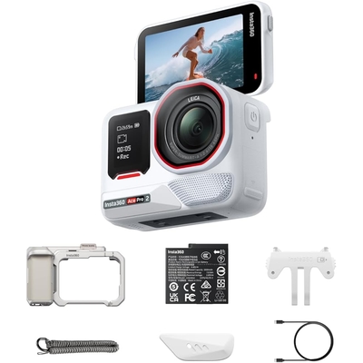 INSTA 360 ACE PRO 2 8K AI-POWERED ACTION CAMERA WITH SINGLE BATTERY WHITE CINSBBGA thumbnail 2