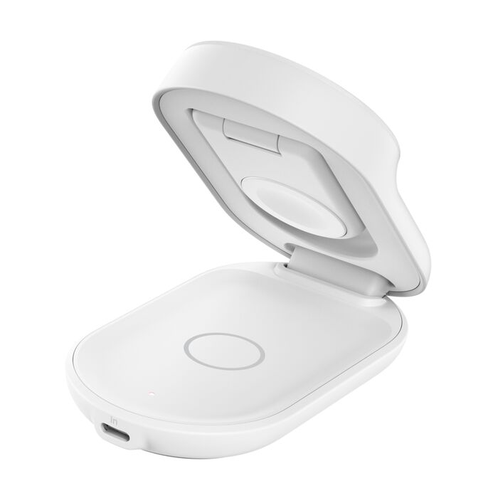 BELKIN ULTRA CHARGE QI2 25W 3 IN 1 FOLDABLE MAGNETIC CHARGER WHITE WIZ037MYWH thumbnail 4
