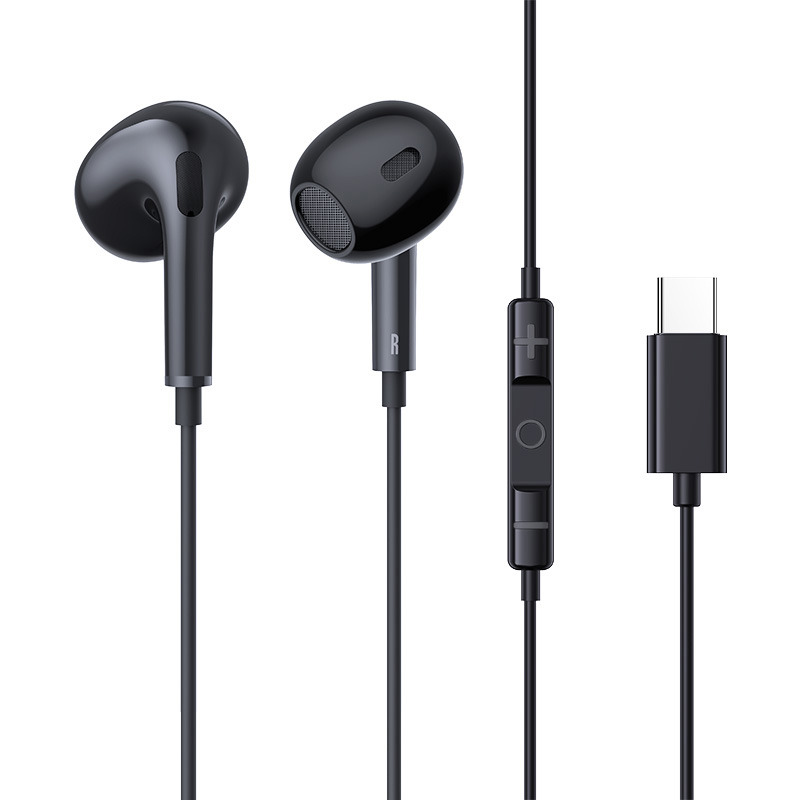 BASEUS ENCOK CZ17 SEMI IN EAR WIRED EARPHONE TYPE C BLACK