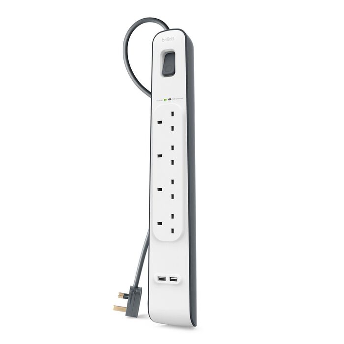 BELKIN 4 PORT SURGE PLUS PROTECTER BL-SRG-4OT-2USBUK
