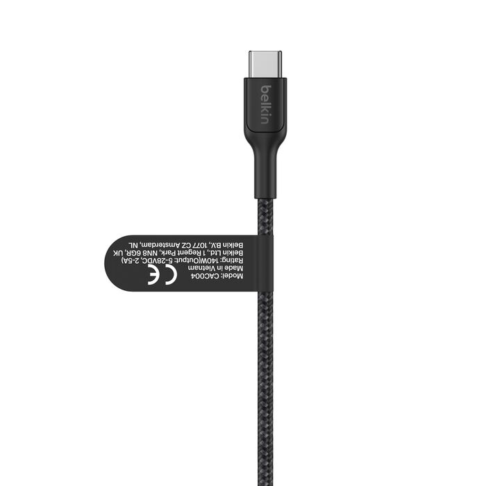 BELKIN BOOST CHARGE USB C TO USB C CABLE 140W 1.5M BLACK CAC004HQ1.5MBK thumbnail 4