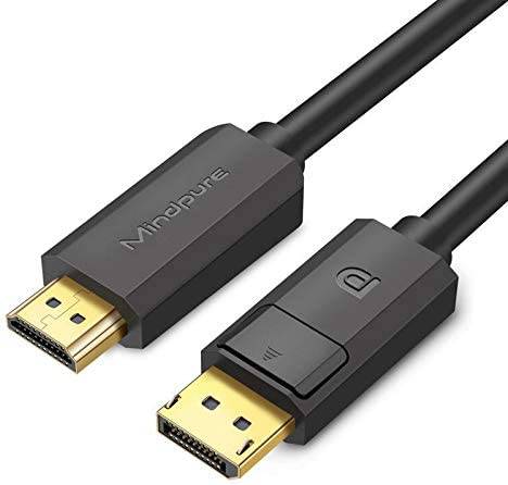 MINDPURE DP TO HDMI MALE TO MALE BLACK ROUND CABLE 4KX2K 3M BLACK LX10370