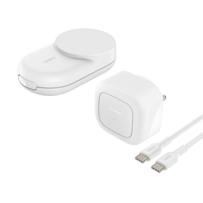 BELKIN ULTRA CHARGE QI2 25W 3 IN 1 FOLDABLE MAGNETIC CHARGER WHITE WIZ037MYWH thumbnail 9