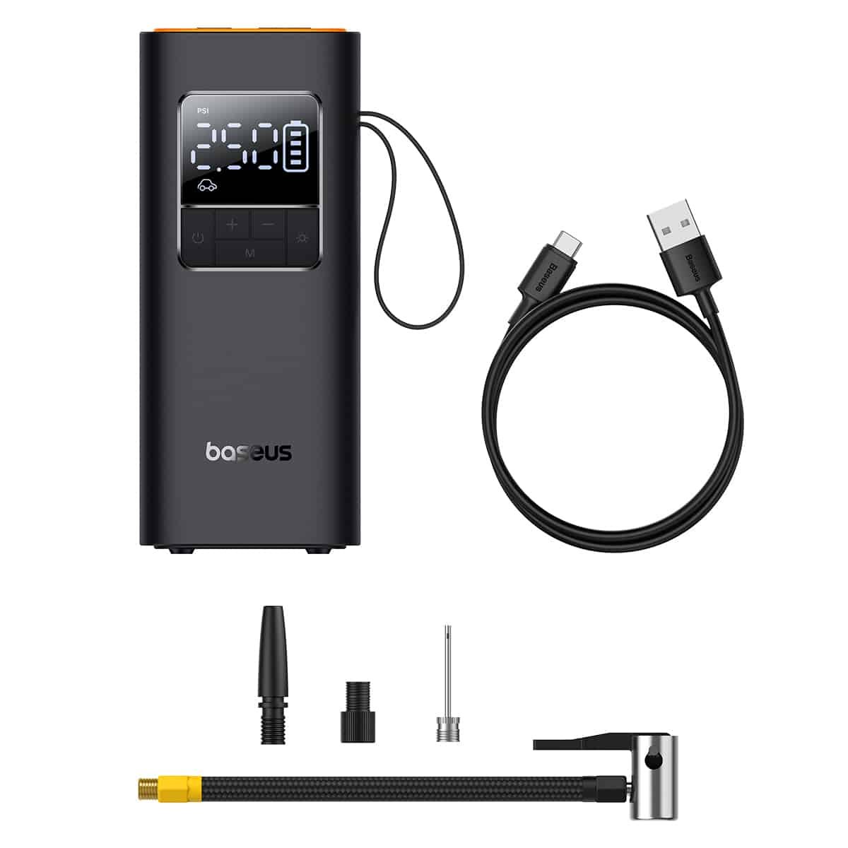 BASEUS SUPERMINI PRO SERIES WIRELESS CAR INFLATOR CLUSTER BLACK