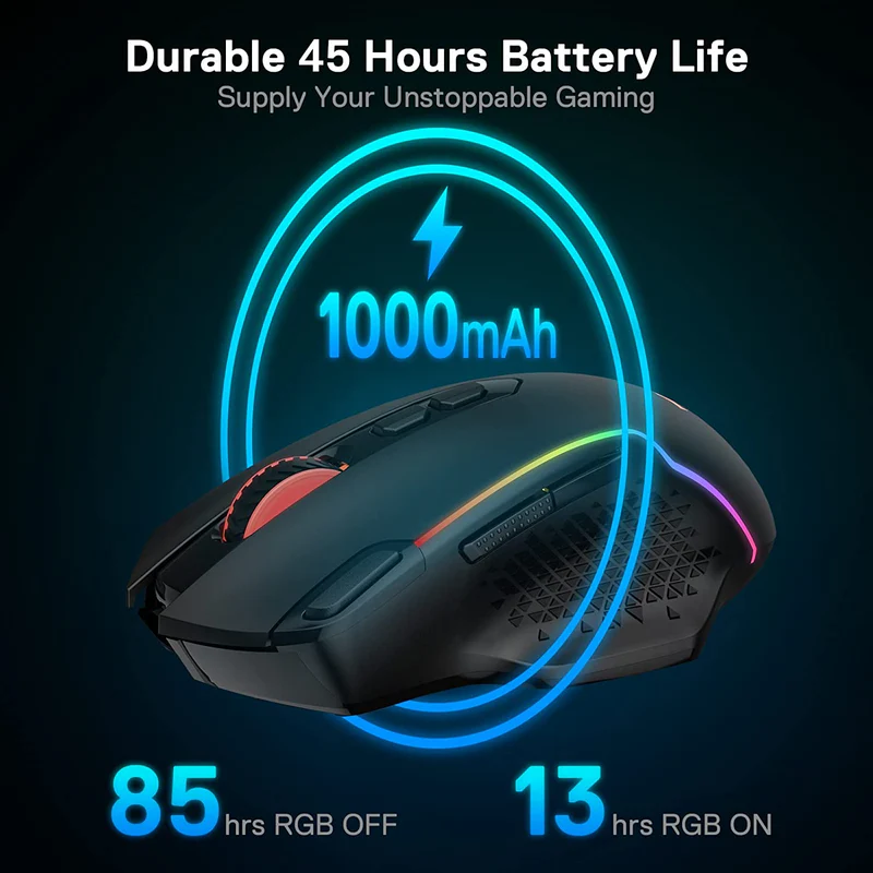 REDRAGON TAIPAN PRO WIRED/WIRELESS GAMING MOUSE M810RGB-PRO thumbnail 7