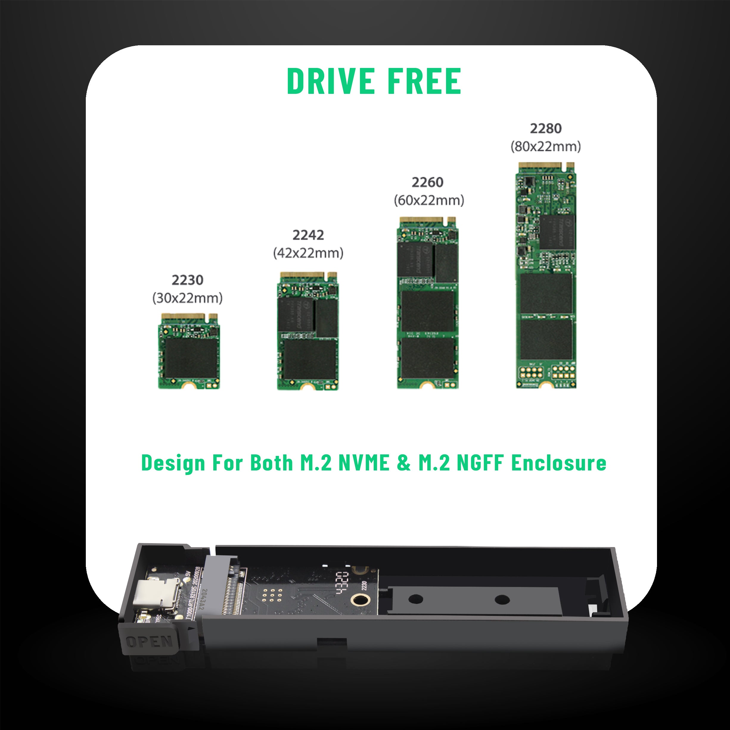 S-TEK M.2 NVME & M.2 NGFF SSD ENCLOSURE thumbnail 3