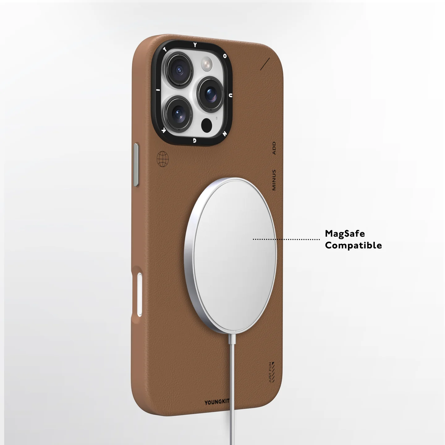 YOUNGKIT IPHONE 16 PRO LEATHER CASE BROWN KJPZHJ003 thumbnail 2