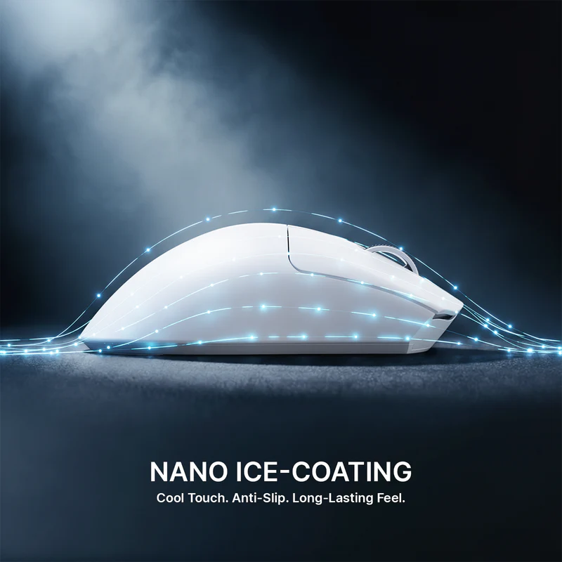 ATTACK SHARK V8 ULTRALIGHT NORDIC 54L15 WIRELESS GAMING MOUSE  WHITE PAW-3950 MAX thumbnail 6