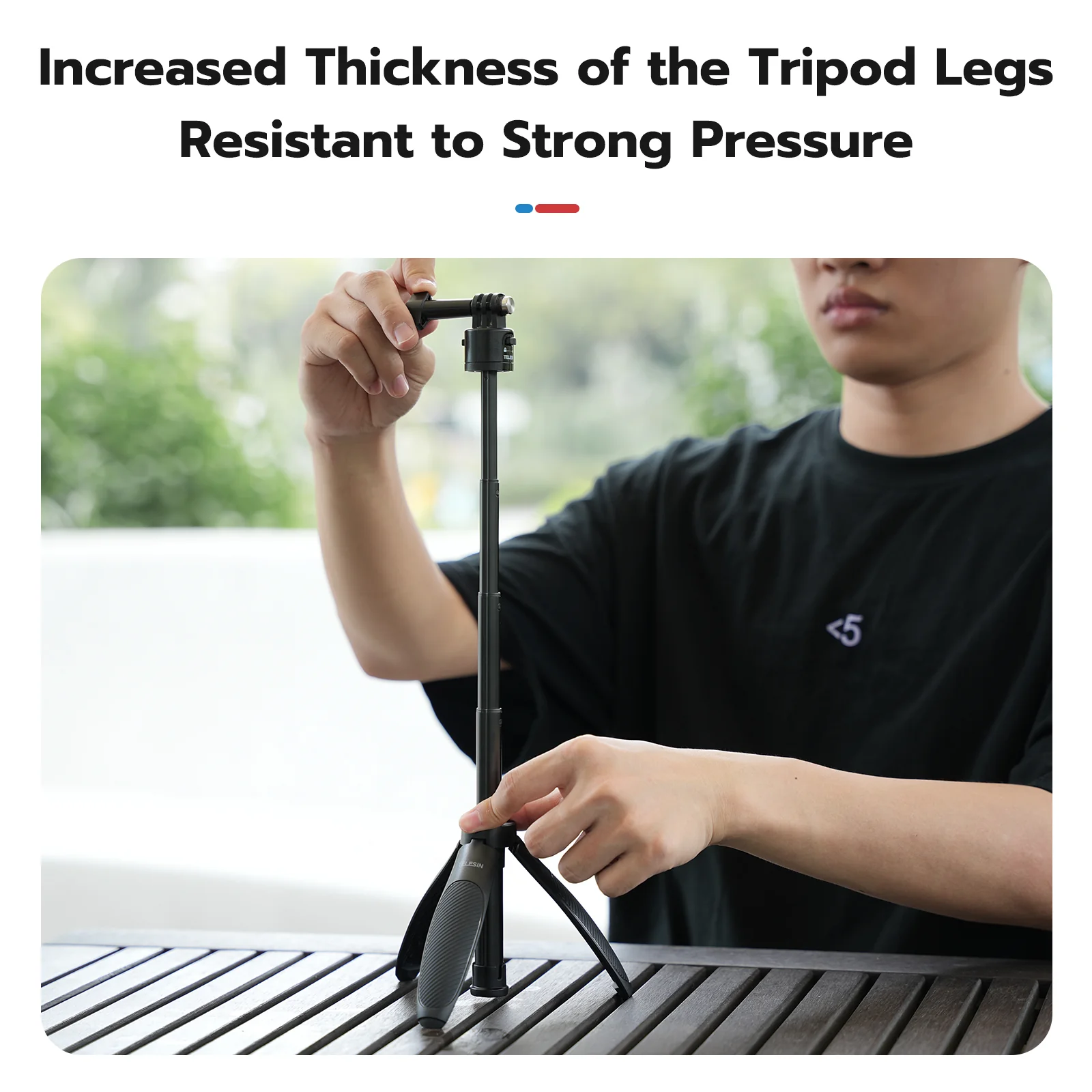 TELESIN QUICK RELEASE SELFIE STICK MINI TRIPOD S1-MNP-02 thumbnail 7
