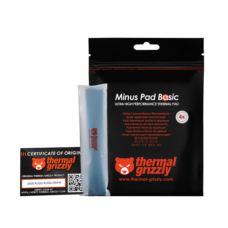 Thermal Grizzly Minus Pad Basic - 120x20x1.0 mm 4 pcs TG-MP-B-120-20-10-4 thumbnail 2