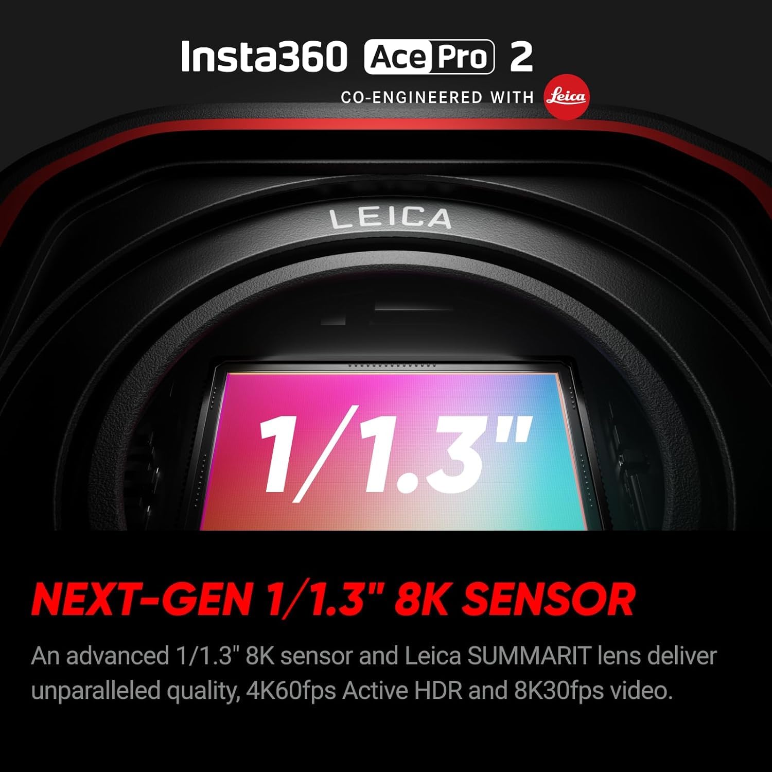 INSTA 360 ACE PRO 2 8K AI-POWERED ACTION CAMERA WITH SINGLE BATTERY BLACK CINSBBGA thumbnail 3