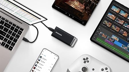 SAMSUNG T5 EVO PORTABLE SSD 4TB BLACK MU-PH4T0S thumbnail 5