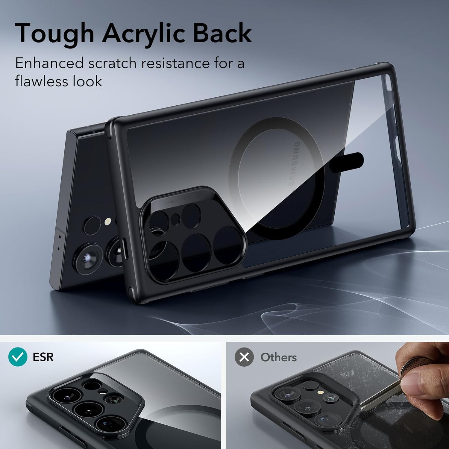 ESR SAMSUNG S25 ULTRA CLASSIC HYBRID CASE CLEAR BLACK thumbnail 5