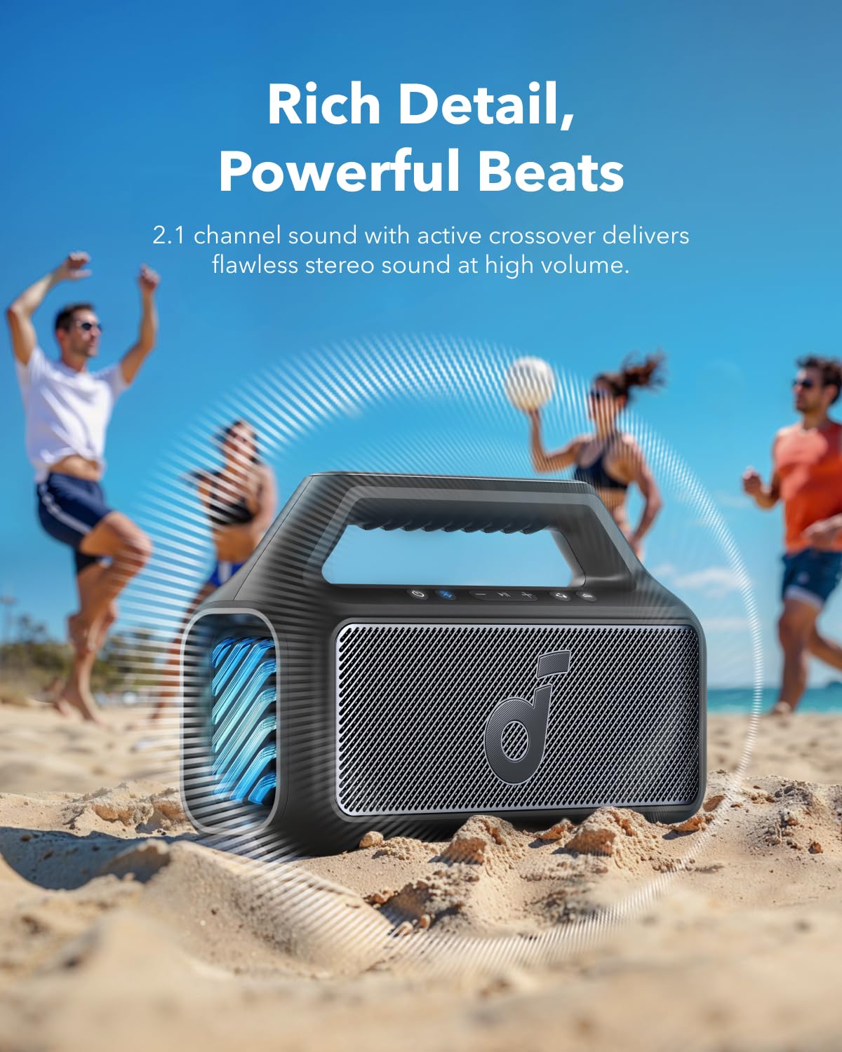 ANKER SOUNDCORE BOOM 2 100W SPEAKER BLACK A3138011 thumbnail 3