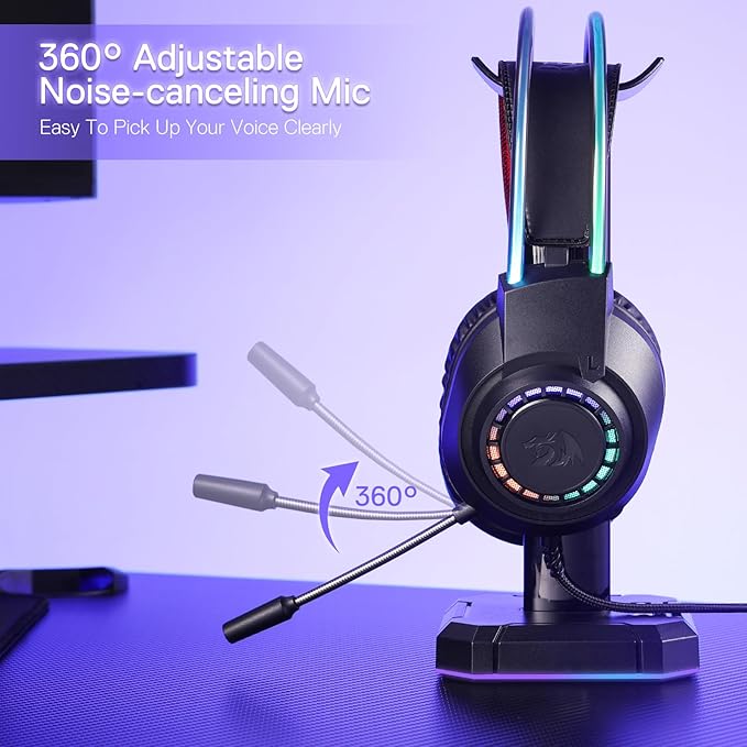 REDRAGON RGB SCREAM WIRED GAMING HEADSET BLACK H231 thumbnail 4