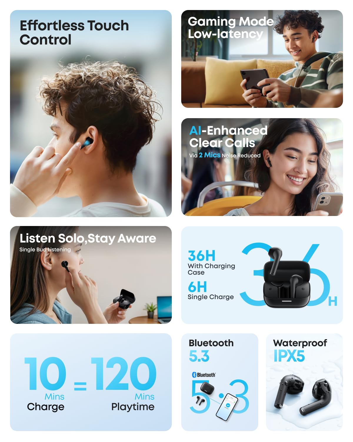 ANKER SOUNDCORE K20I TRUE WIRELESS EARBUDS PURPLE A3994HQ1 thumbnail 3