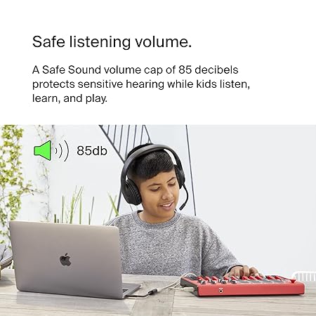 BELKIN SOUNDFORM INSPIRE WIRELESS OVER EAR HEADSET FOR KIDS BLACK AUD006BTBLK thumbnail 8