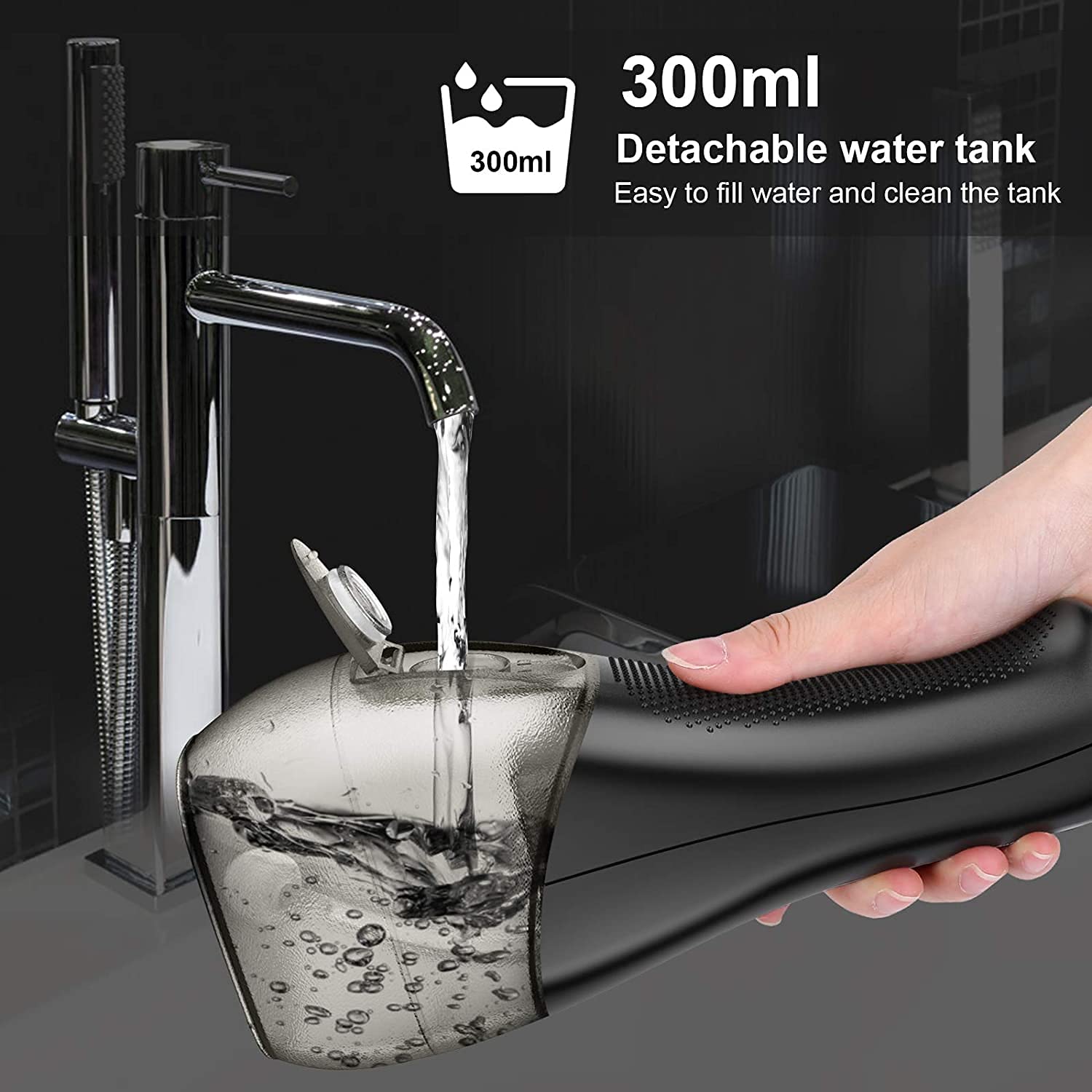 H20 FLOSS PORTABLE ORAL IRRIGATOR BLACK HF-6 thumbnail 5