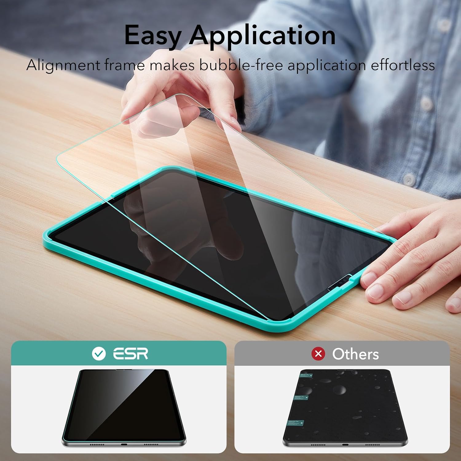 ESR IPAD PRO 12.9 INCH 3X GLASS SCREEN PROTECTOR CLEAR thumbnail 3
