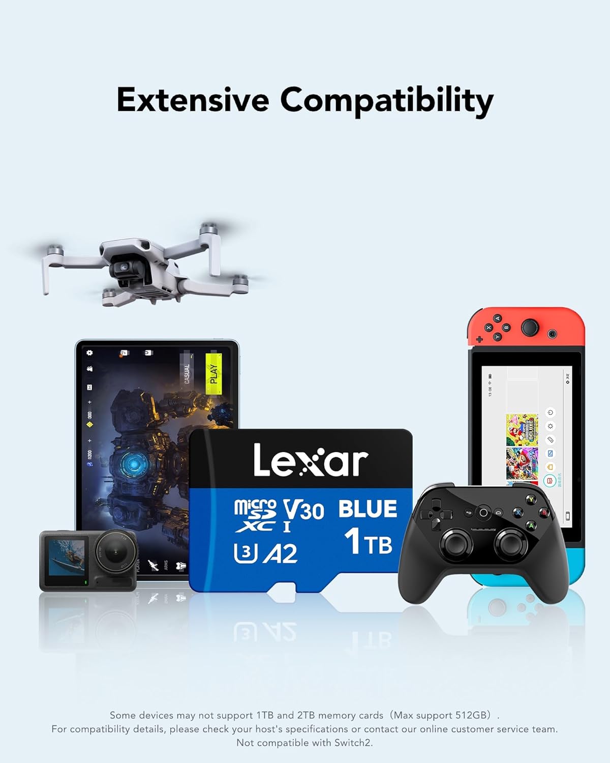 LEXAR BLUE MICROSDXC UHS-I CARD 1TB 160MB/S LMSBLUE001T-BNANG thumbnail 2