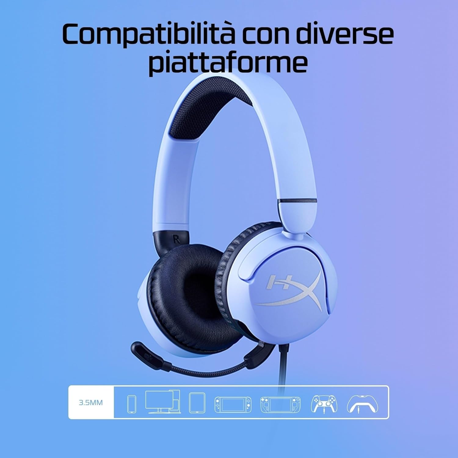 HYPERX CLOUD MINI GAMING HEADSET LAVENDER 7G8F5AA thumbnail 7